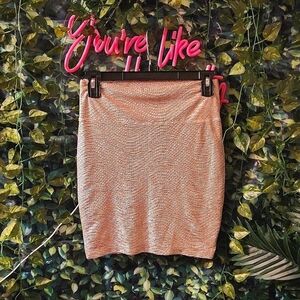 Gold Shimmer Decree Mini Skirt